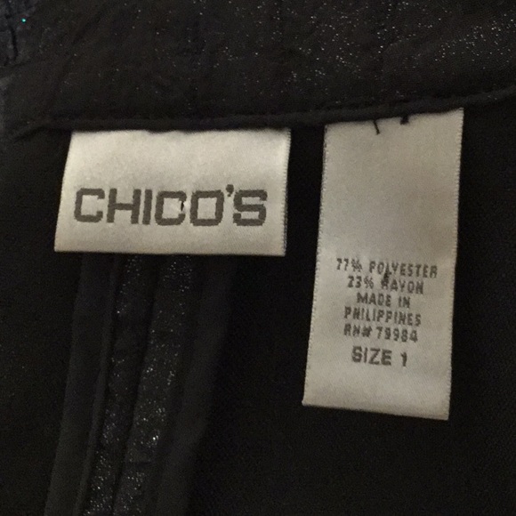 Black/dark shiny charcoal Chico’s blazer - Picture 4 of 4